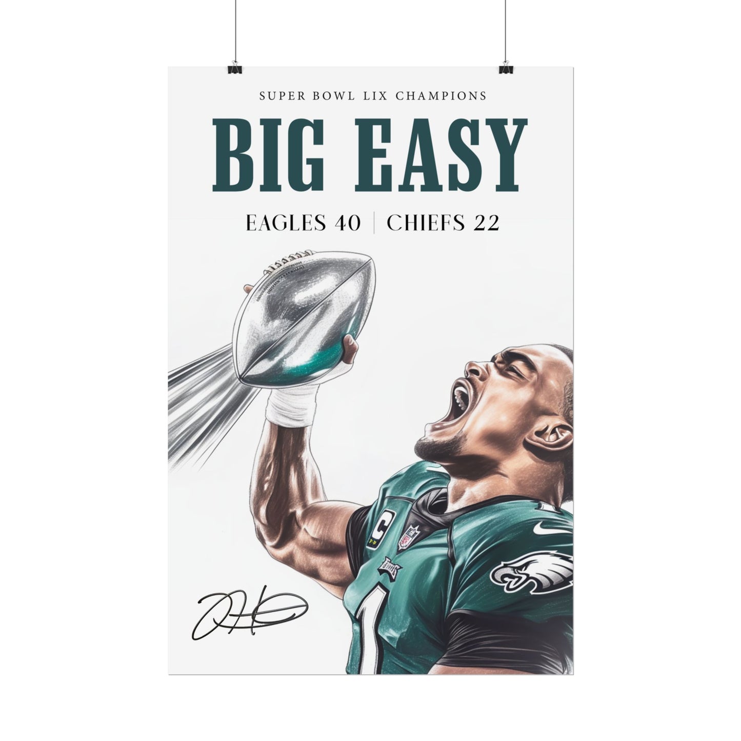 Super Bowl LIX Champions - Philadelphia Eagles Rolled Poster